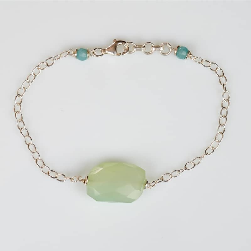 Bracelet Argent Ma Précieuse en Calcédoine Aqua