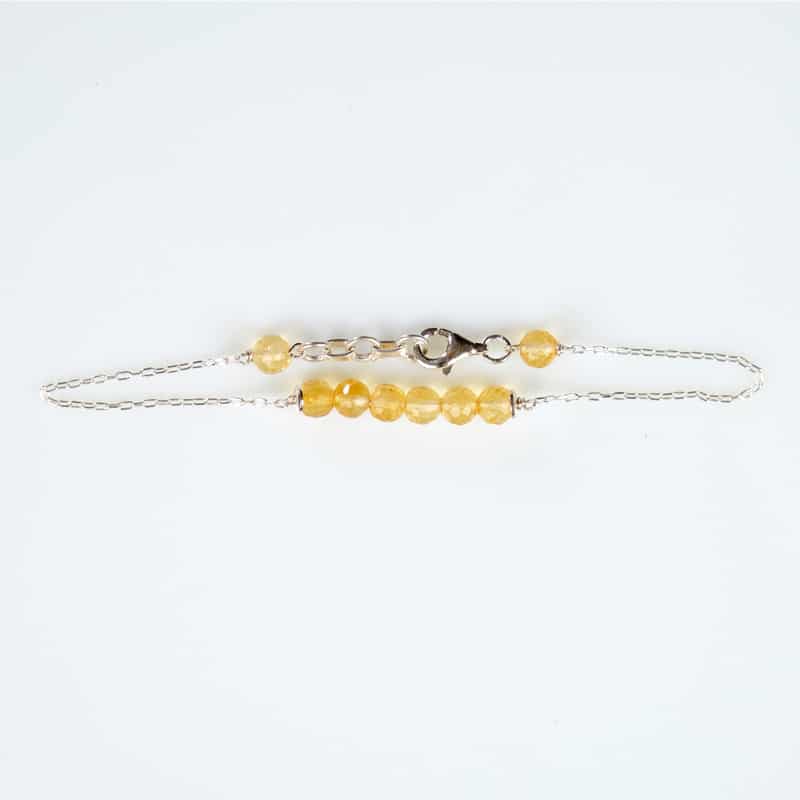Bracelet Argent 925 Citrines Minimaliste All My Stars Aligned