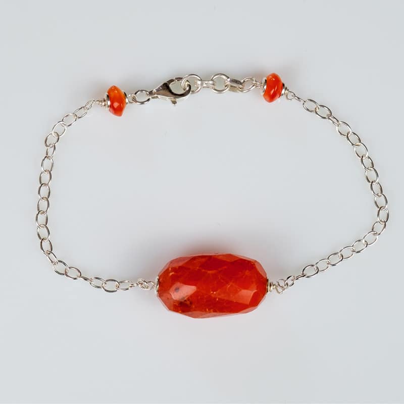 Bracelet Argent Ma Précieuse Cornaline