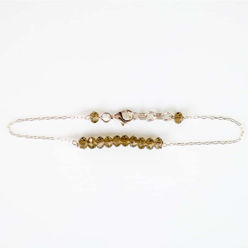 Bracelet Argent Quartz Fumé Minimaliste All My Stars Aligned