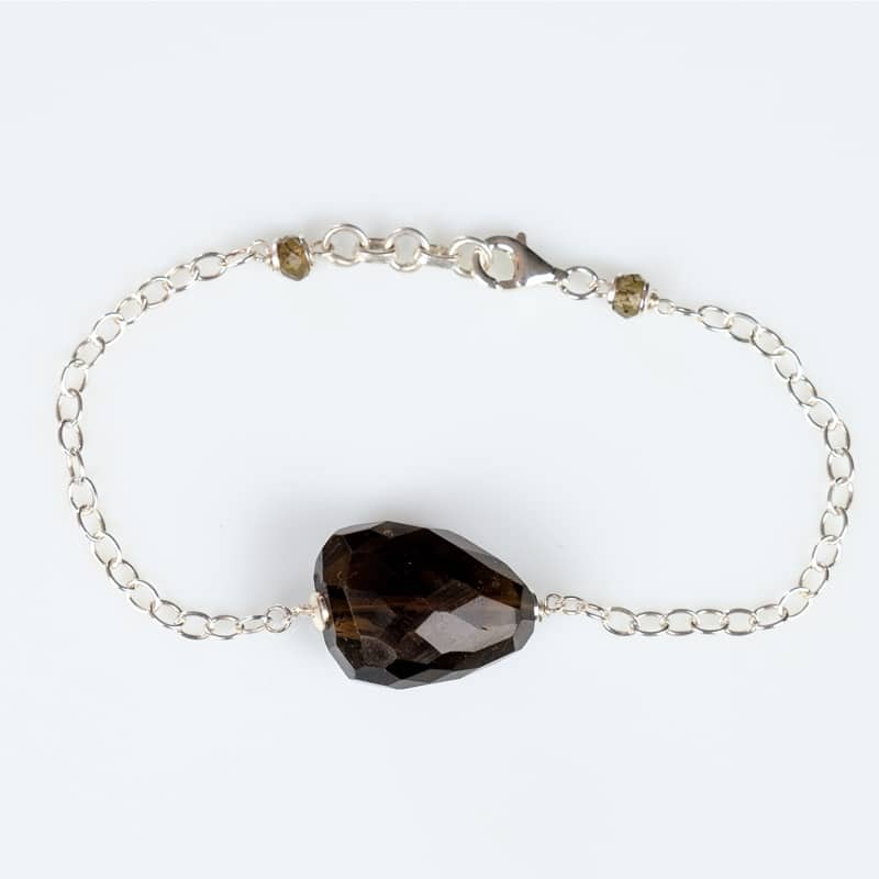 Bracelet Argent Ma Précieuse en Quartz Fumé