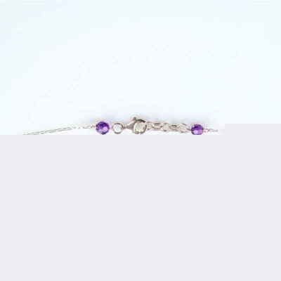 Bracelet Argent Amethyste Minimaliste All My Stars Aligned