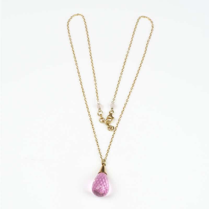Collier Argent 925 plaqué Or et Pendentif Tessera