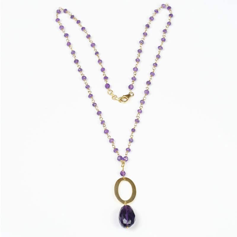 Collier et Pendentif Or Améthystes