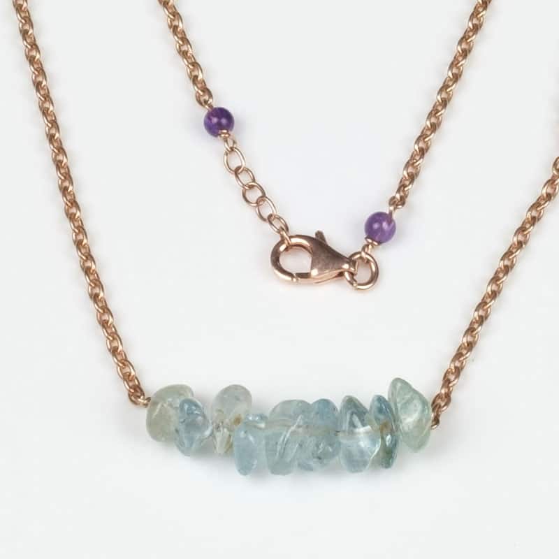 Collier et pendentif Rose et Bleu Création Douceur