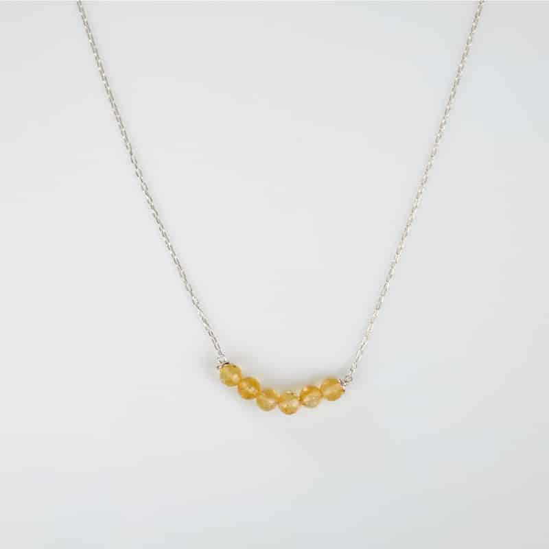 Collier et Pendentif Argent Citrine Minimaliste All My Stars Aligned