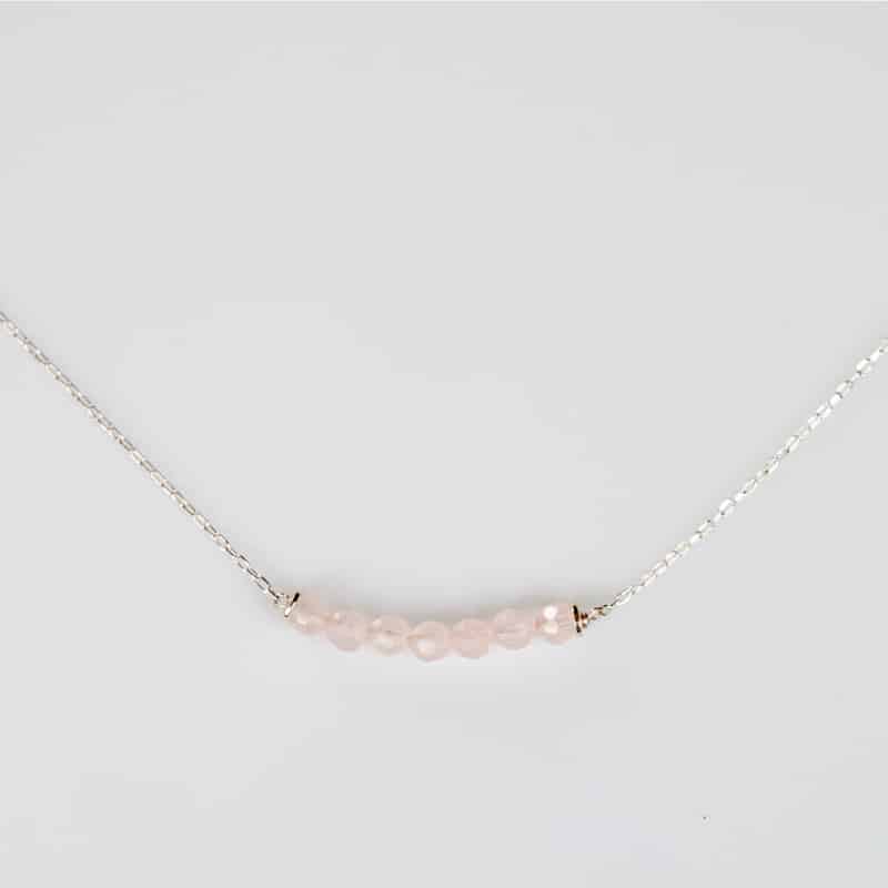 Collier et Pendentif Argent Quartz Rose Minimaliste All My Stars Aligned