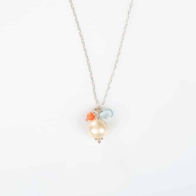 Pendentif Simple Perle Sublimée en Argent 925 - Pendentif Seul