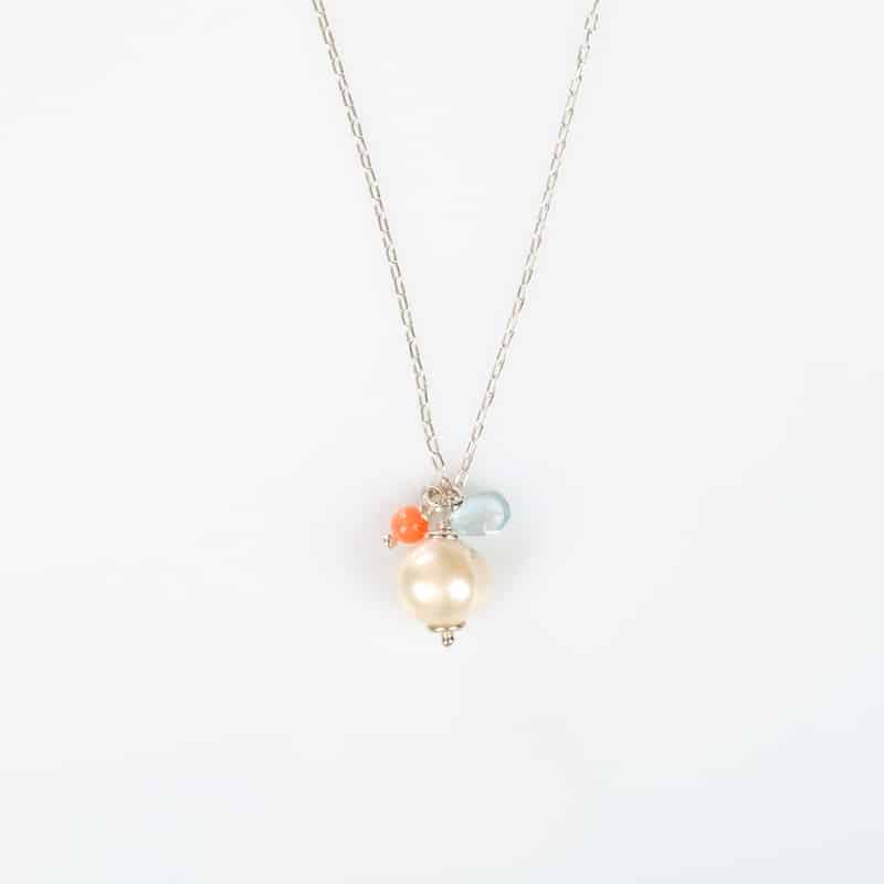 Pendentif Simple Perle Sublimée en Argent 925 - Pendentif Seul
