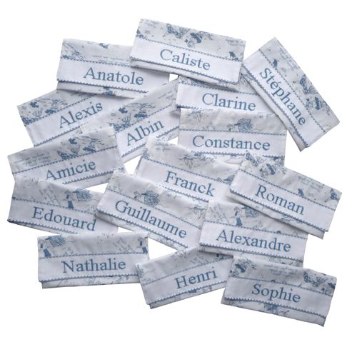 Porte serviette de table personnalisable brodé main bord de mer