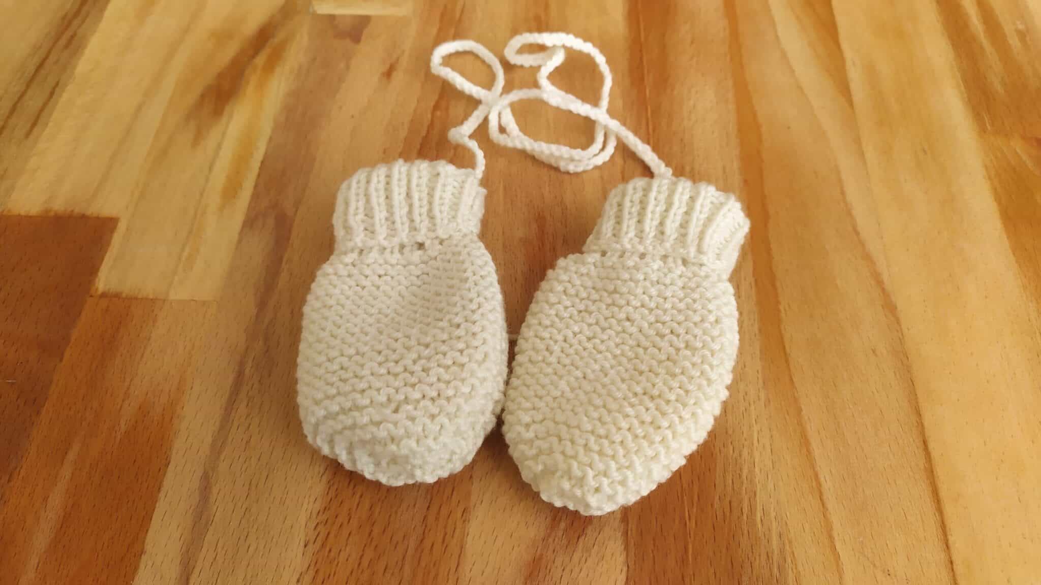 Moufles laine mérinos pour bébé
