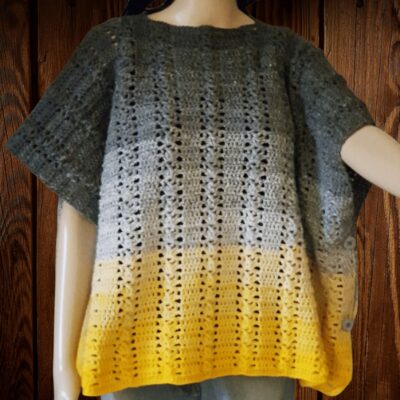 TUTO pdf / Poncho pull au crochet