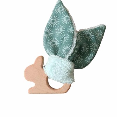 anneau de dentition lapin bois