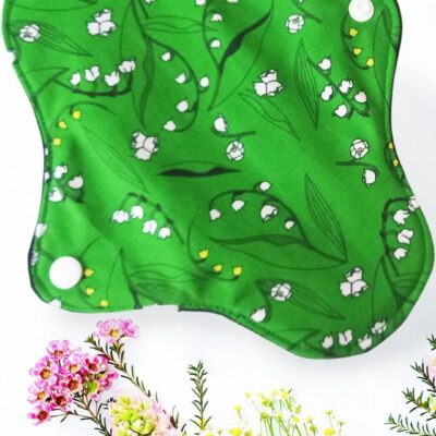 Serviette hygiénique lavable flux normaux - MUGUET (S) - Zéro déchet - shl - serviette périodique