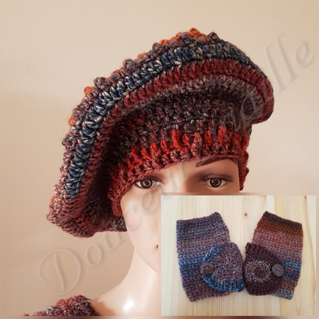 TUTO pdf / Béret et mitaine au crochet