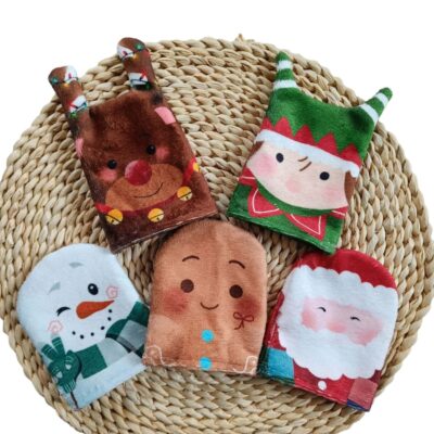 Gant de toilette enfant thème noël
