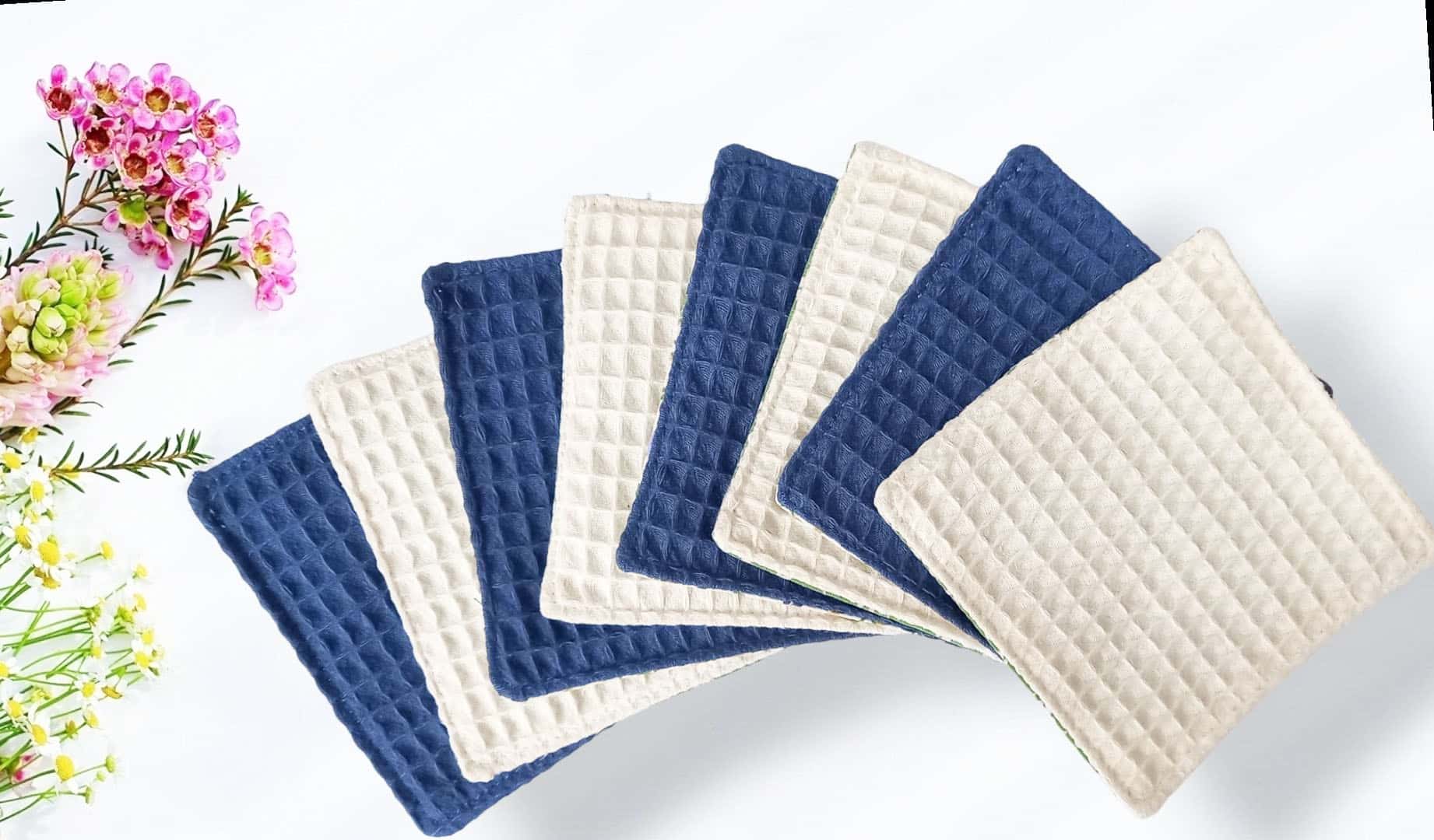 Grandes lingettes lavables LIPARI (lot de 8) - Lingettes hygiéniques lavables et réutilisables - Papier hygiénique lavable et réutilisable (Copie)