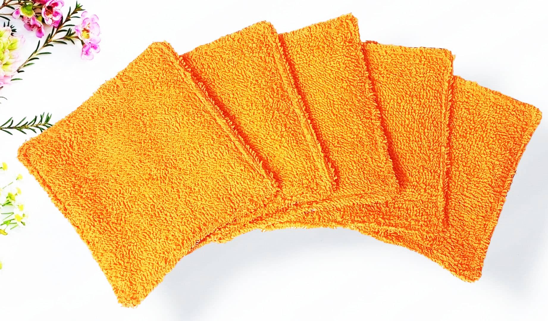 Grandes lingettes lavables VINTAGE (lot de 5) - Lingettes hygiéniques lavables et réutilisables - Papier hygiénique lavable et réutilisable