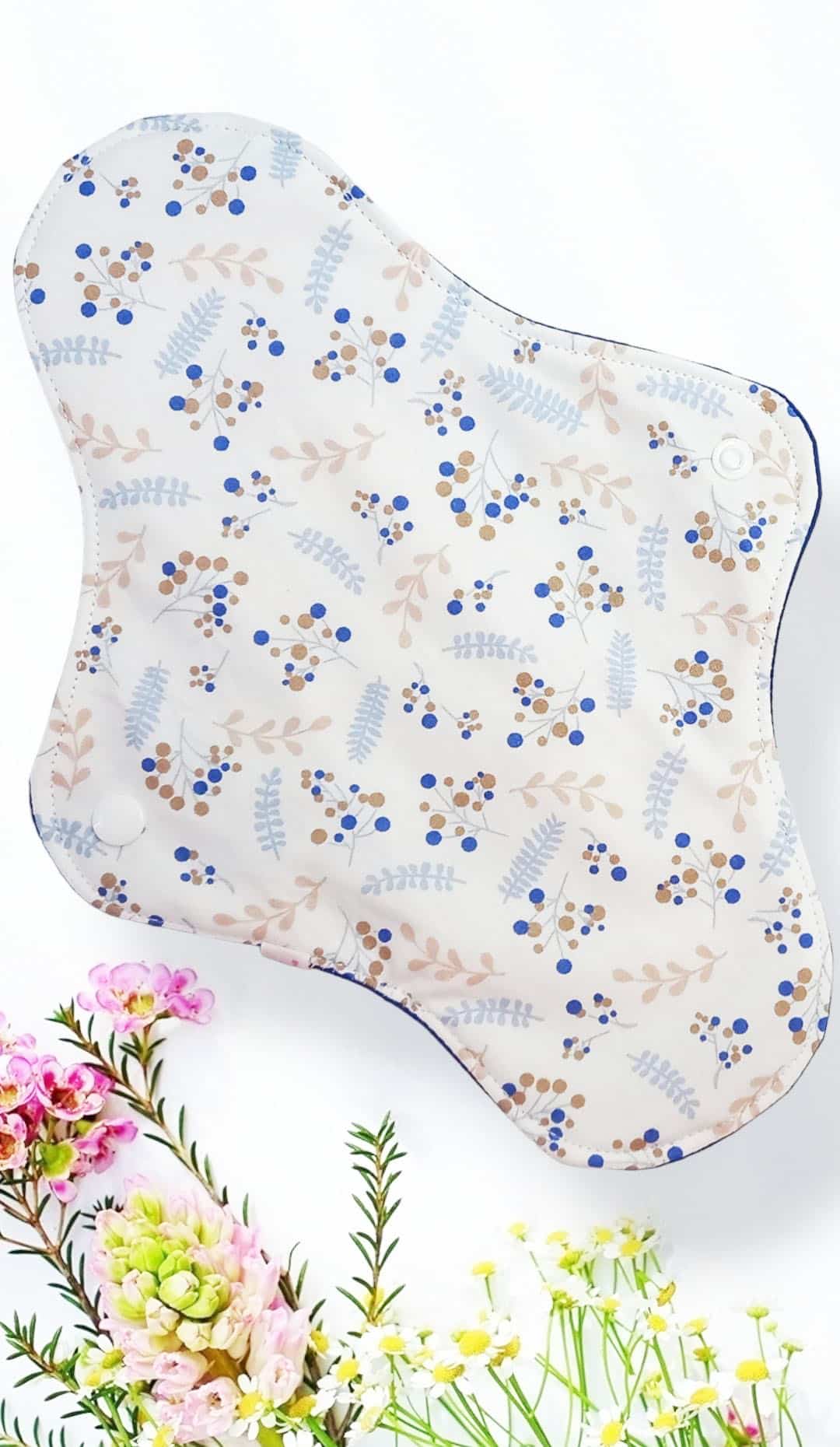 Pack 7 serviettes hygiéniques lavables CHAMPETRE (xl / nuit et flux abondants) - serviettes menstruelles lavables - Zéro déchet - shl - serviettes périodiques