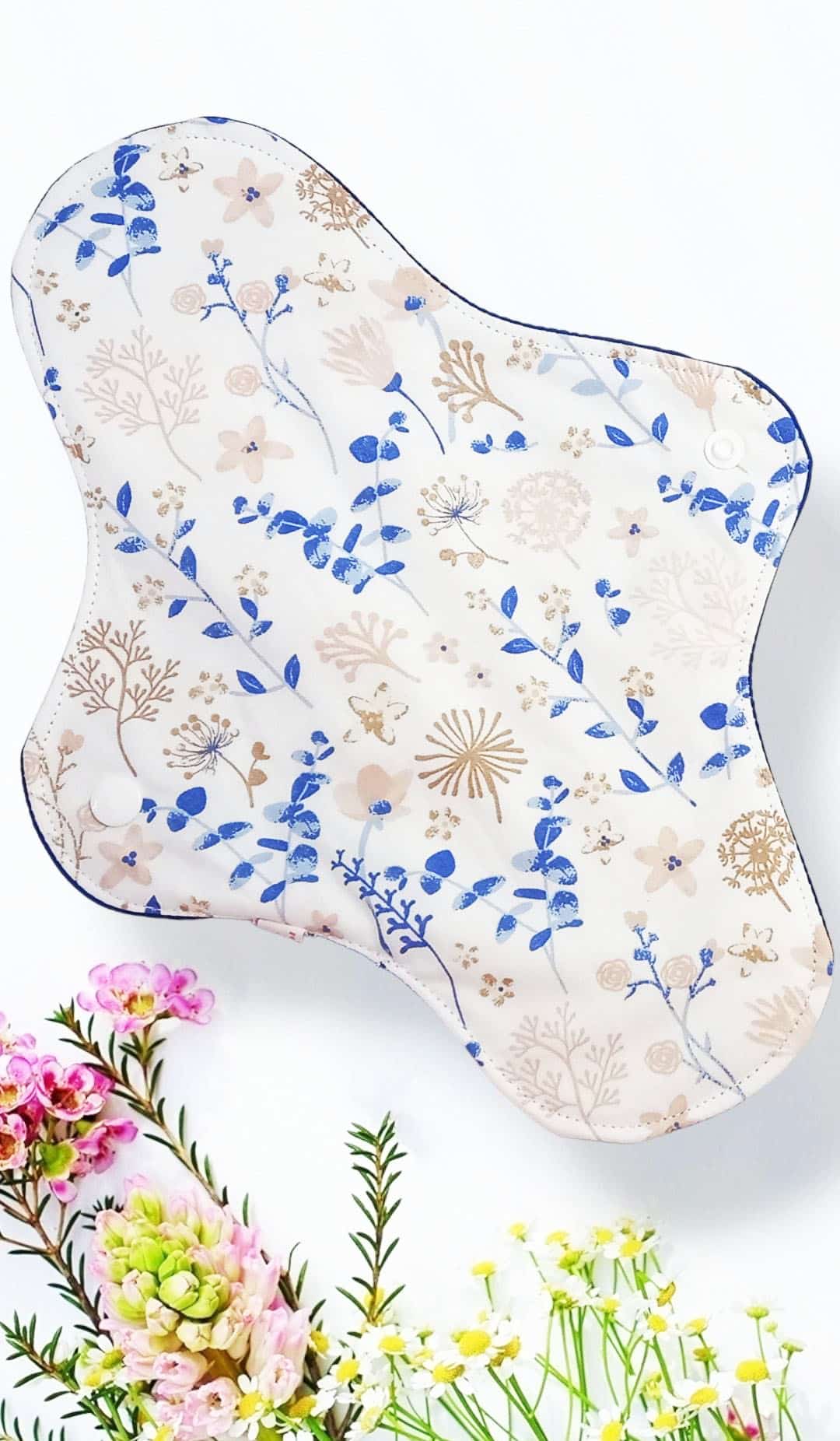 Pack 7 serviettes hygiéniques lavables CHAMPETRE (xl / nuit et flux abondants) - serviettes menstruelles lavables - Zéro déchet - shl - serviettes périodiques