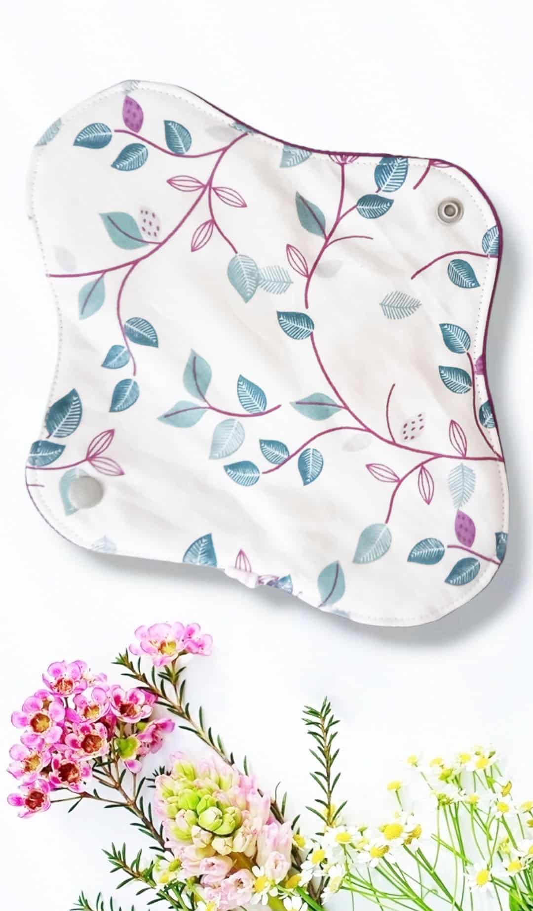 Pack 7 serviettes hygiéniques lavables GINKGO (M/ Flux normaux à moyens) - serviettes menstruelles lavables - serviettes menstruelles lavables - Zéro déchet - shl - serviettes périodiques