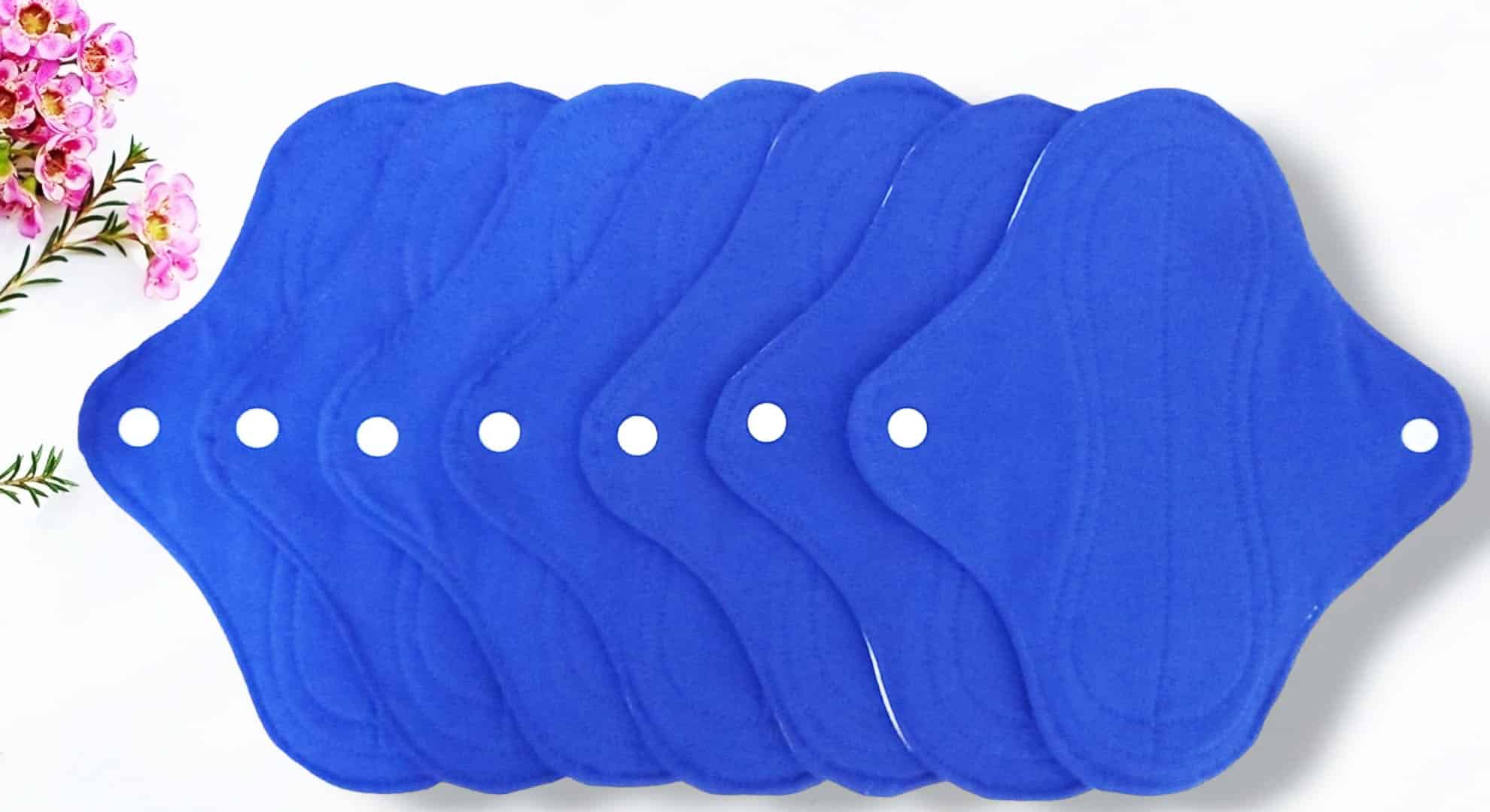 Pack 7 serviettes hygiéniques lavables CHAMPETRE (M/ Flux normaux à moyens) - serviettes menstruelles lavables - serviettes menstruelles lavables - Zéro déchet - shl - serviettes périodiques