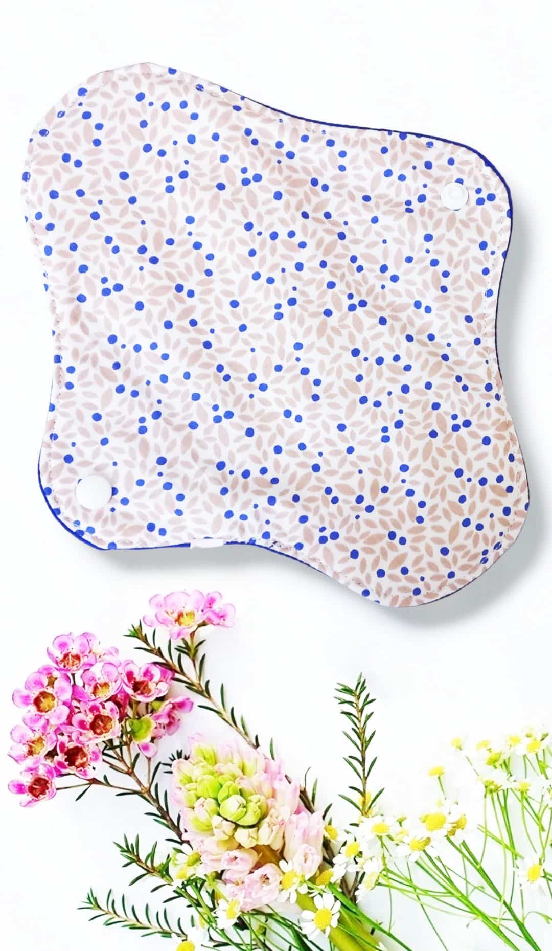 Pack 7 serviettes hygiéniques lavables CHAMPETRE (M/ Flux normaux à moyens) - serviettes menstruelles lavables - serviettes menstruelles lavables - Zéro déchet - shl - serviettes périodiques