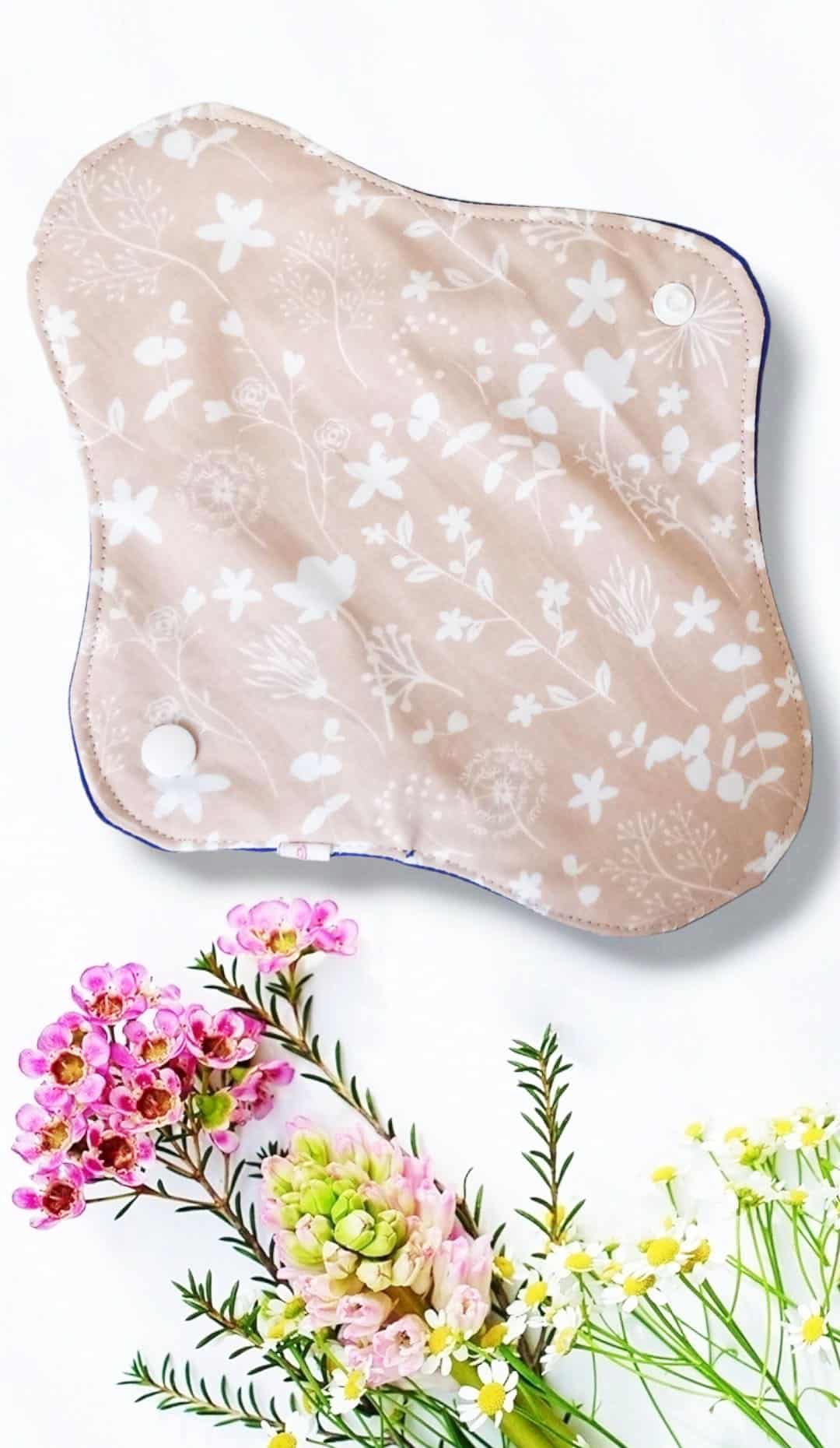 Pack 7 serviettes hygiéniques lavables CHAMPETRE (M/ Flux normaux à moyens) - serviettes menstruelles lavables - serviettes menstruelles lavables - Zéro déchet - shl - serviettes périodiques