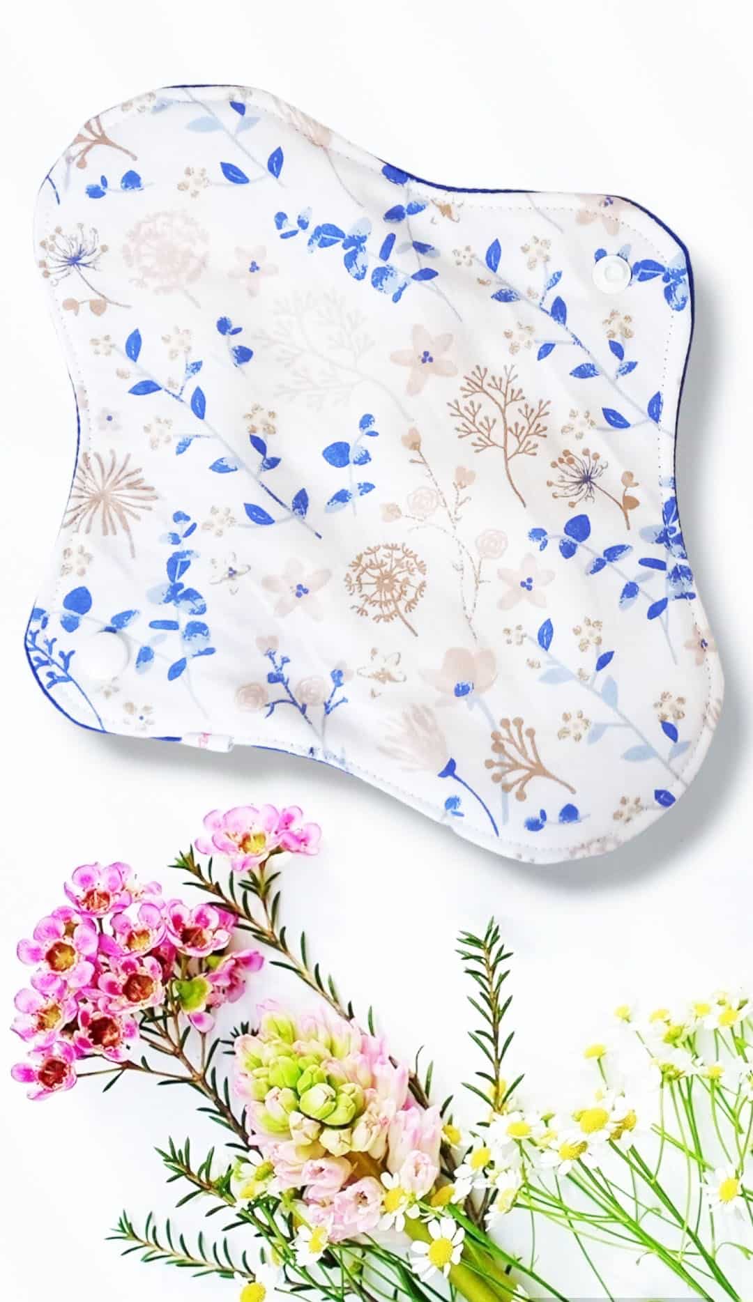 Pack 7 serviettes hygiéniques lavables CHAMPETRE (M/ Flux normaux à moyens) - serviettes menstruelles lavables - serviettes menstruelles lavables - Zéro déchet - shl - serviettes périodiques