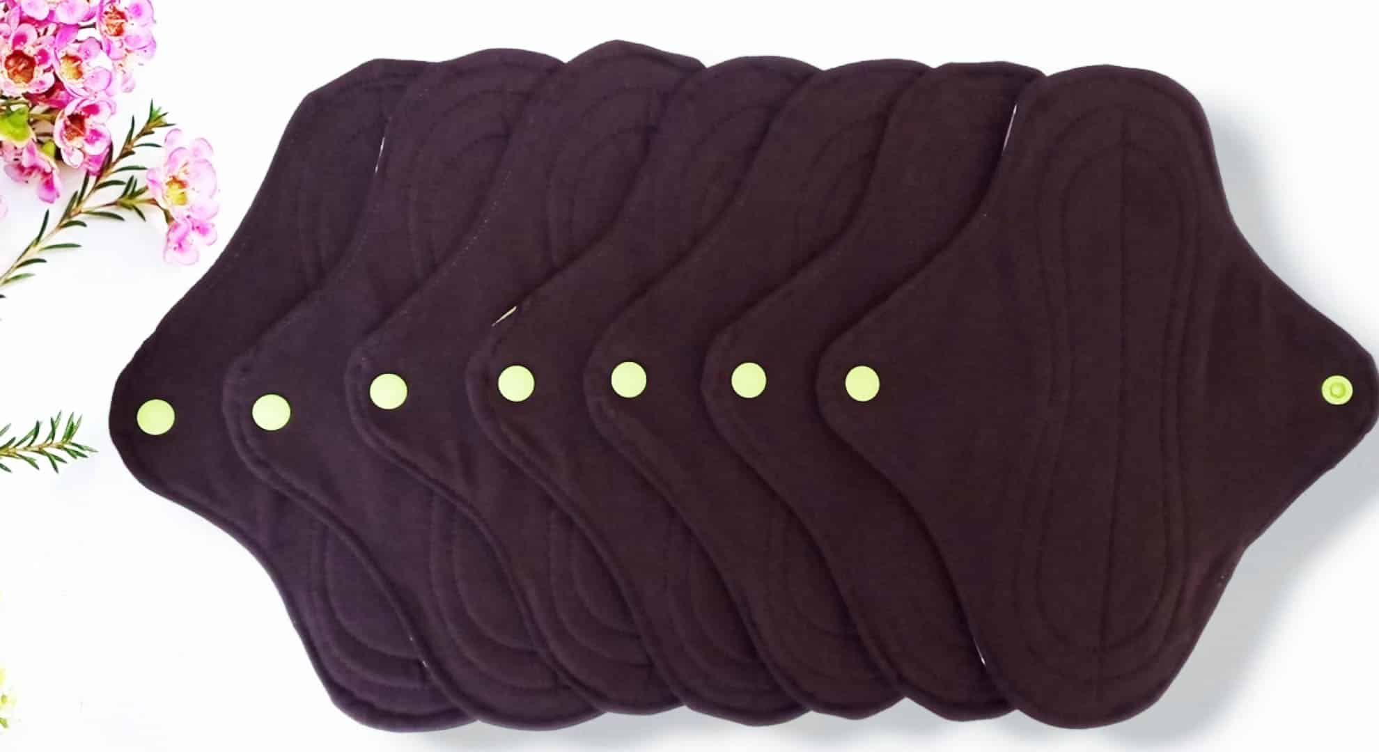 Pack 7 serviettes hygiéniques lavables PISSENLIT (M/ Flux normaux à moyens) - serviettes menstruelles lavables - serviettes menstruelles lavables - Zéro déchet - shl - serviettes périodiques