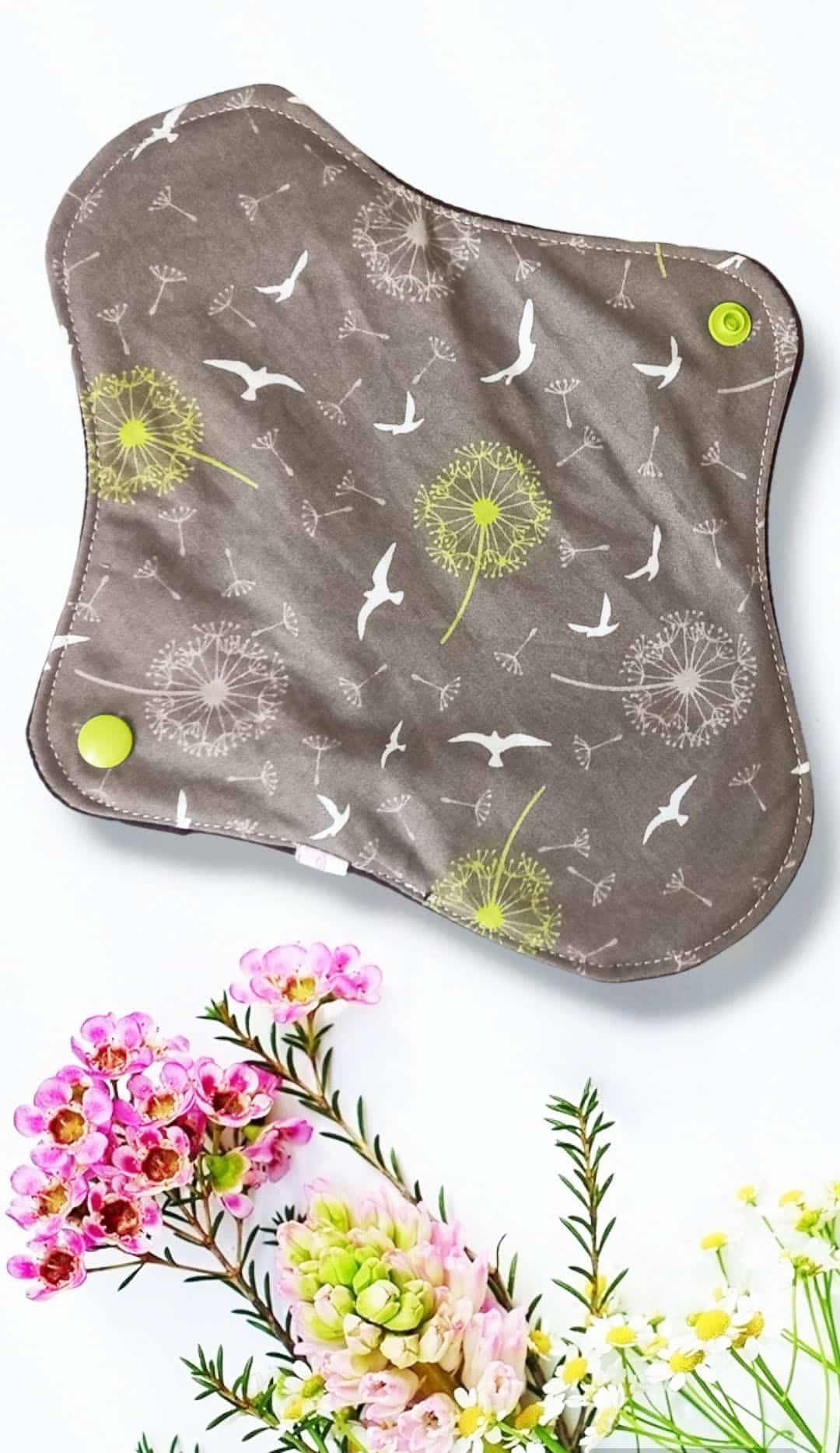 Pack 7 serviettes hygiéniques lavables PISSENLIT (M/ Flux normaux à moyens) - serviettes menstruelles lavables - serviettes menstruelles lavables - Zéro déchet - shl - serviettes périodiques