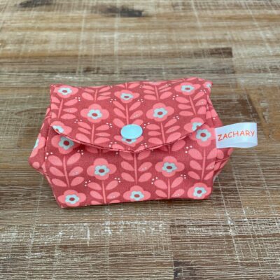 Pochette à savon imperméable motifs fleurs rouge