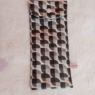 Etui pour brosse à dents et dentifrice imperméable motifs vintage noirs et gris