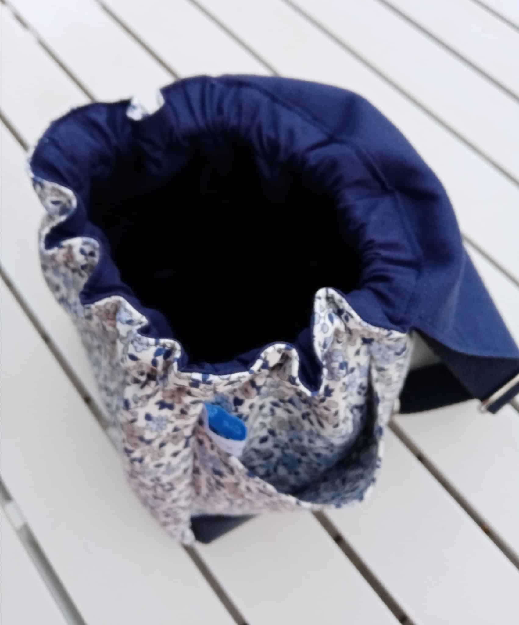 Sac à dos crèche/maternelle Fleurs bleues – Image 3