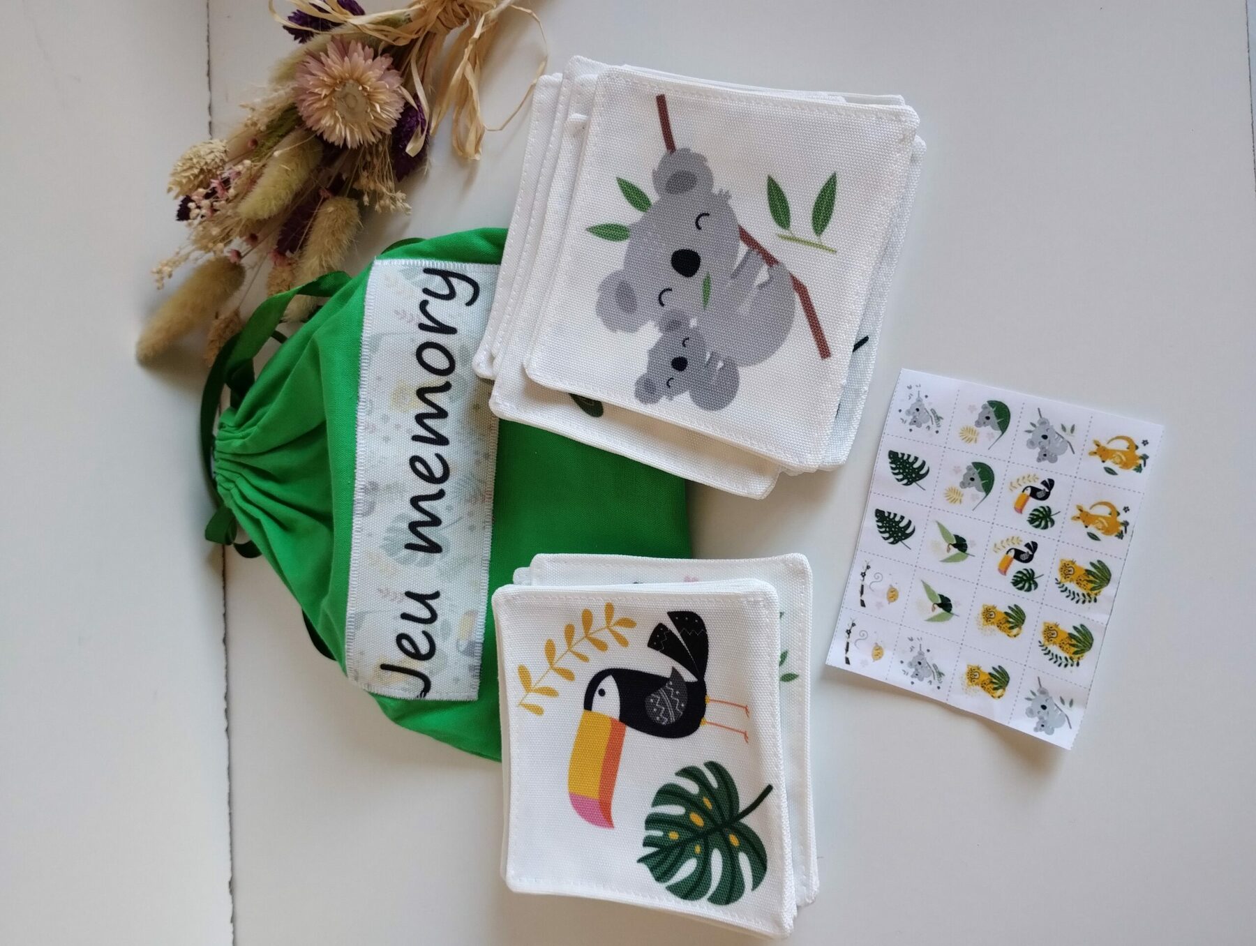 Jeux Memory, jeux d'éveil en tissus – Image 2