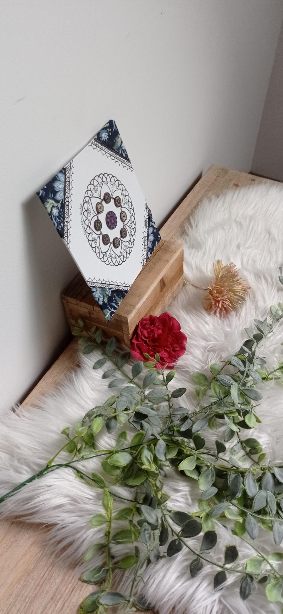 toile mandala bleu