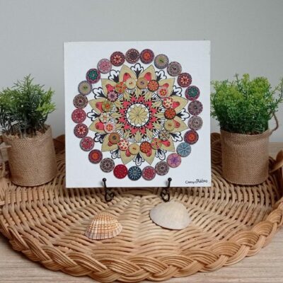 toile mandala dore