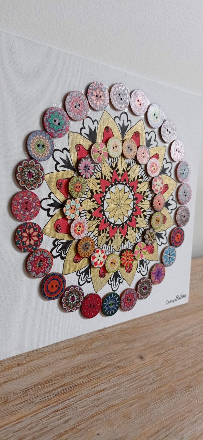 toile mandala dore