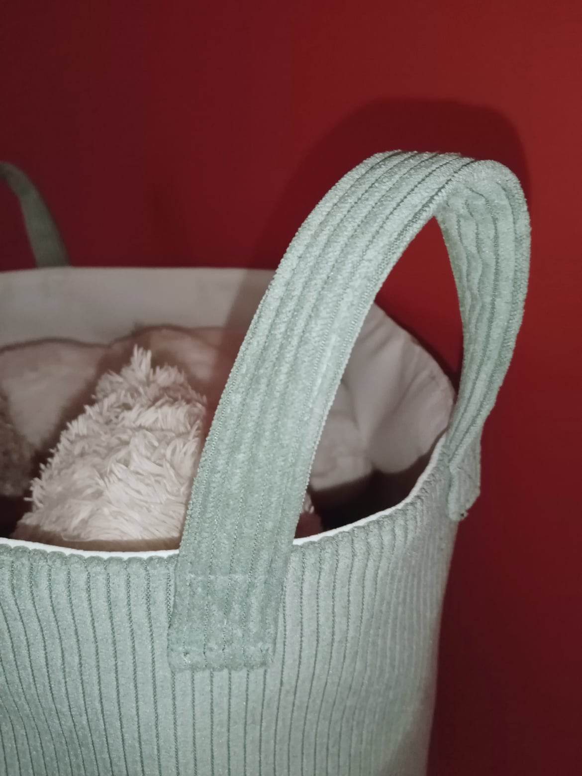 Sac de rangement jouets/linge vert sauge – Image 3