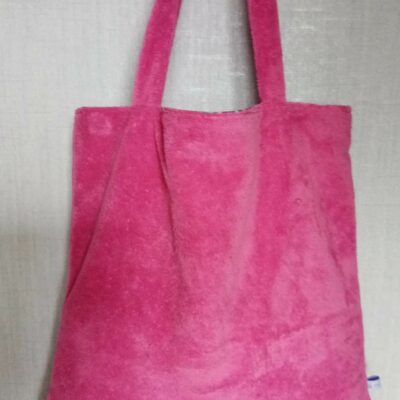 Grand tote bag plage/piscine réversible rose