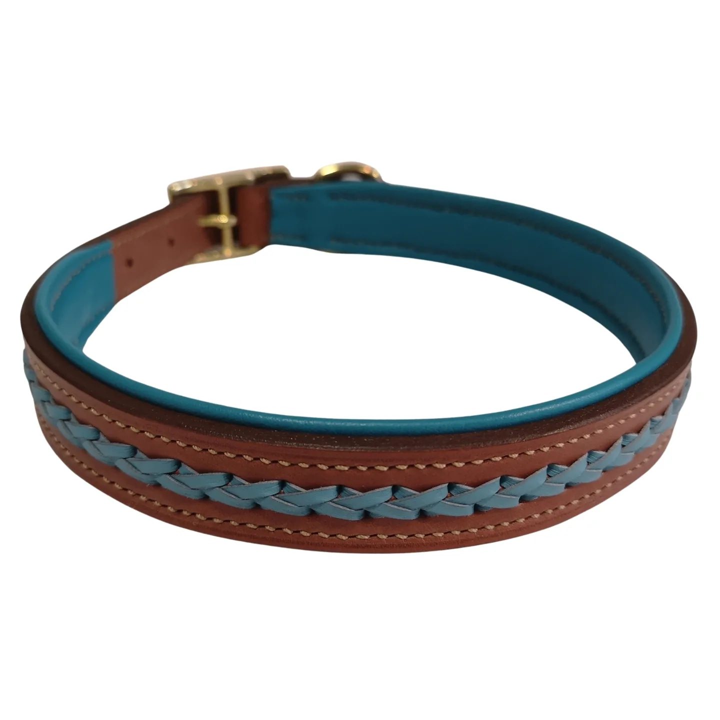 Collier en cuir tressé pour chien – Image 4