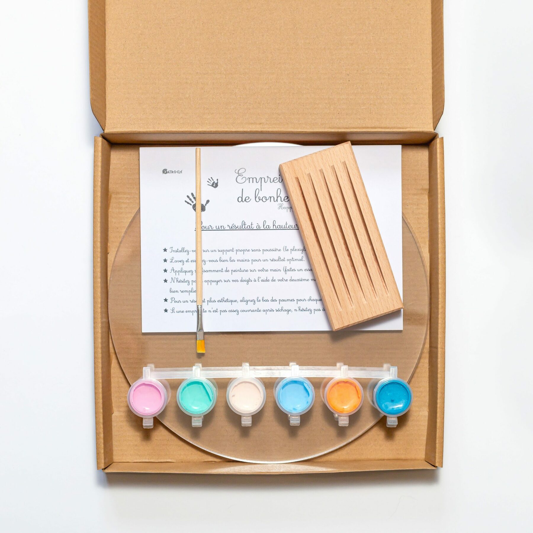 Kit Empreintes de Bonheur pour 5 – Support Rectangulaire Pastel – Image 5