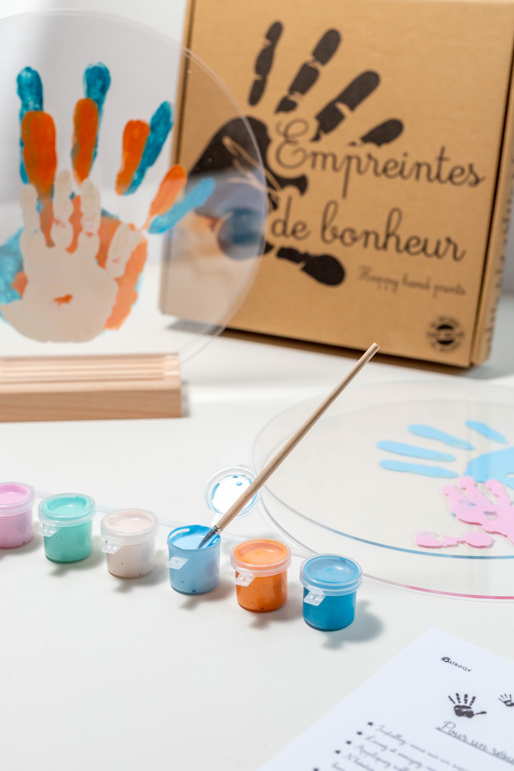 Kit Empreintes de Bonheur pour 4 – Support Rectangulaire Pastel – Image 7
