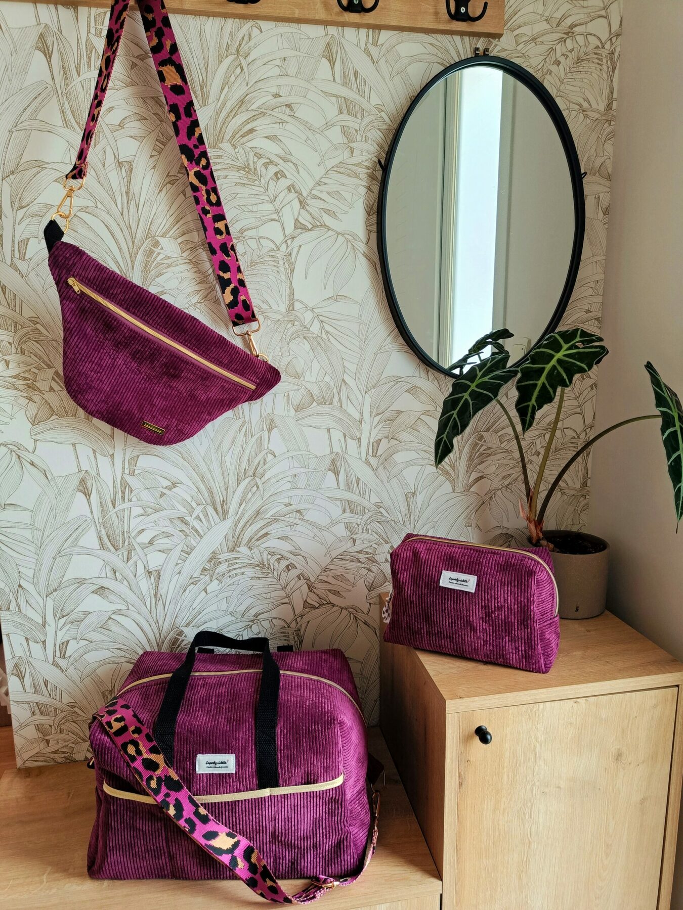 sac de voyage velours cotelé