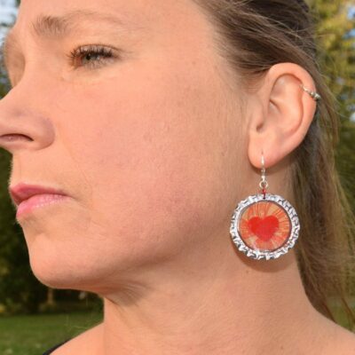 boucle d'oreille girly 2 en 1