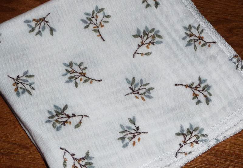 Grand mouchoir en coton Oeko-Tex double épaisseur de double gaze lavable réutilisable JUDY (25 x 25 cm) Mouchoir alternatif très doux - mouchoir durable - hanckies