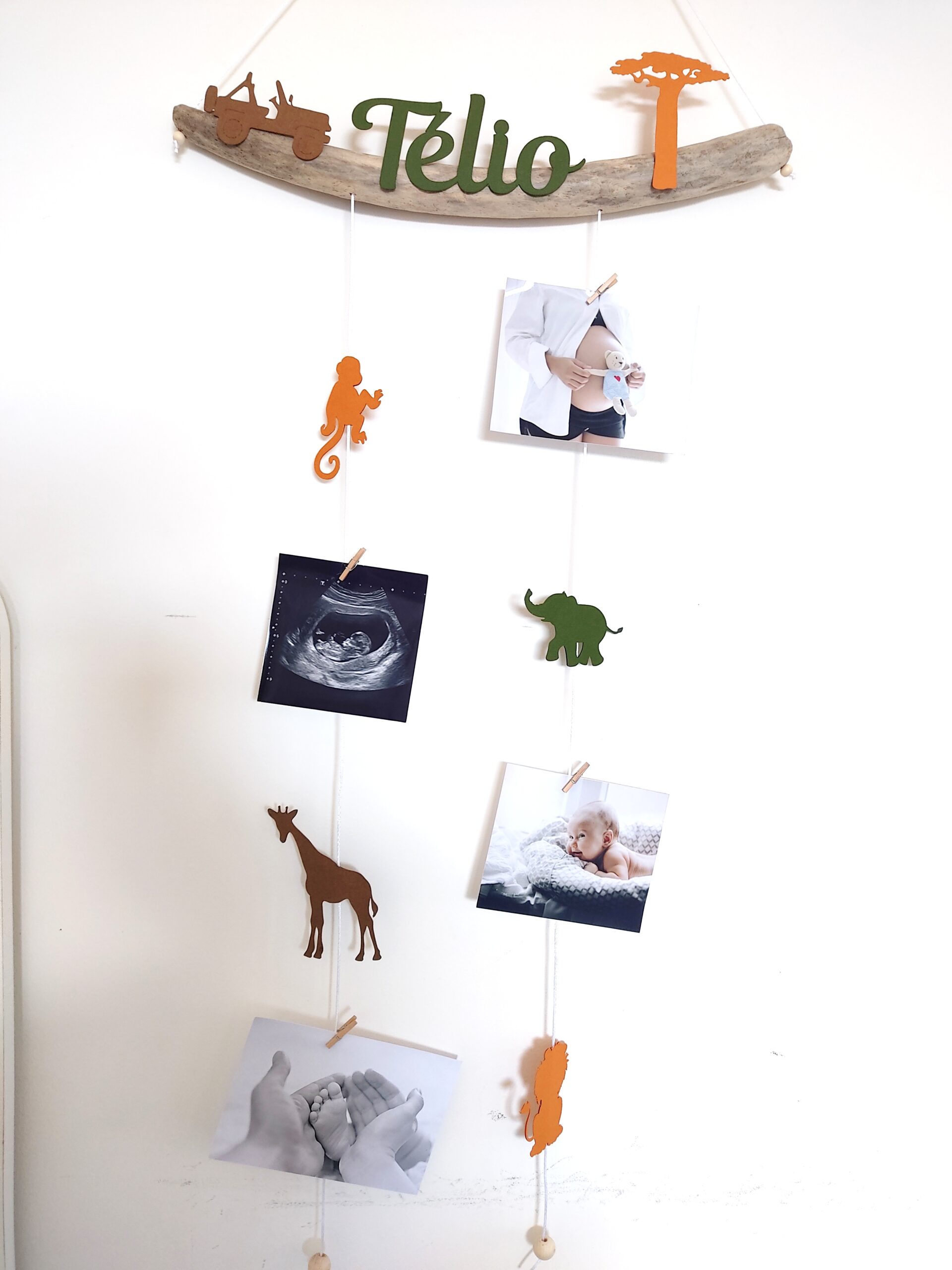 Porte photos chambre bébé personnalisé, thème savane – Image 4
