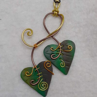 pendentif lierre et feuilles
