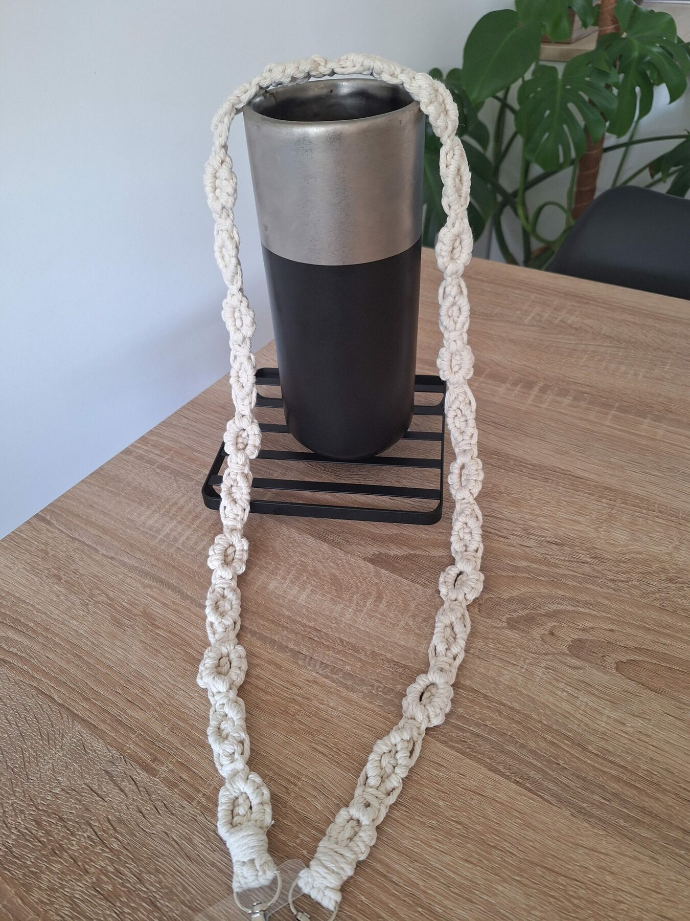 Cordon de téléphone écru/anse de sac – Image 3