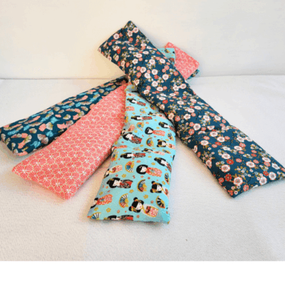 Bouillotte cervicale sèche déhoussable , grains de blé ou graines de lin BIO (Motifs 1)